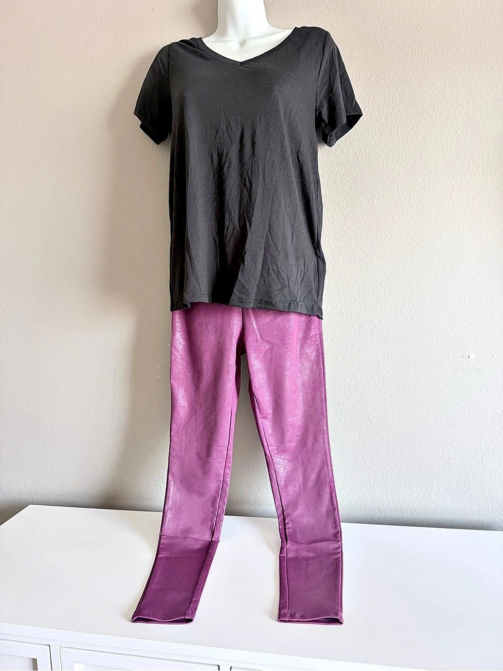 Purple 🍆Pleather Leggings
